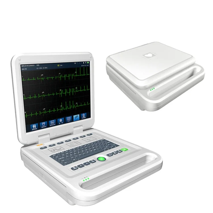 JQ-MAC1200 laptop type 15inch ECG machine with 12 lead synchronous acquisition and display