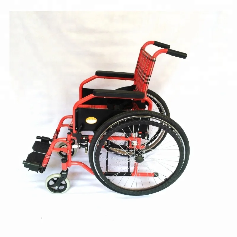 Made in China Wholesale Factory Steel Folding Manual Children Wheelchair