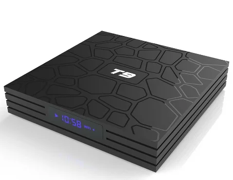 2019 alibaba hot sell RK3318 tv box android 4k satellite receiver 4gb 32gb 2.4G/5GHz WiFi  android tv box led t9