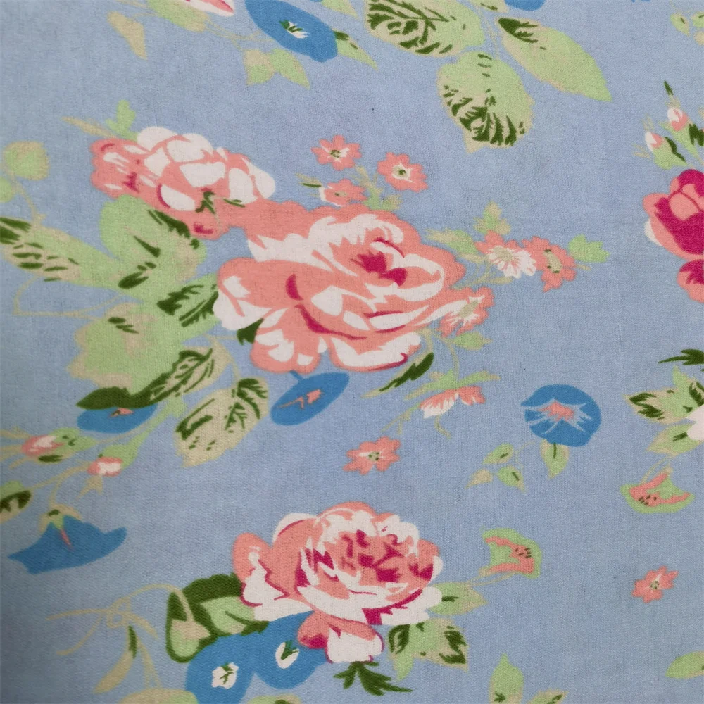 High quality digital printed flannel 100% cotton fabric for duvet cover pillowcase fabric