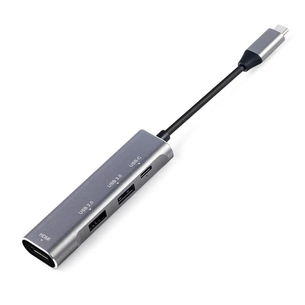USB C концентратор 8 в 1 взаимный обмен данными между компьютером и периферийными устройствами C адаптер с 4K HD USB 3,0*3 Поддержка TF/SD карты, USB3.0 Gigabit Ethernet ,PD зарядное устройство типа c устройства