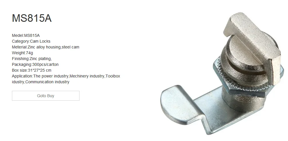 Цилиндрический замок ZDC для пескоструйной обработки никелевого шкафа