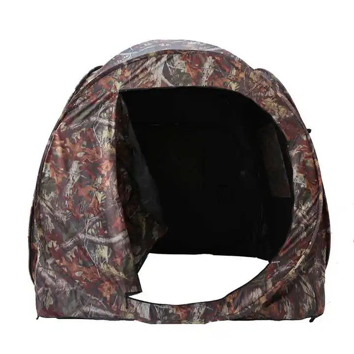 Pop Up 3 Person Easy Set Up Low Noise Hunting Camouflage Ground Blind Mossy Oak Break Up Country