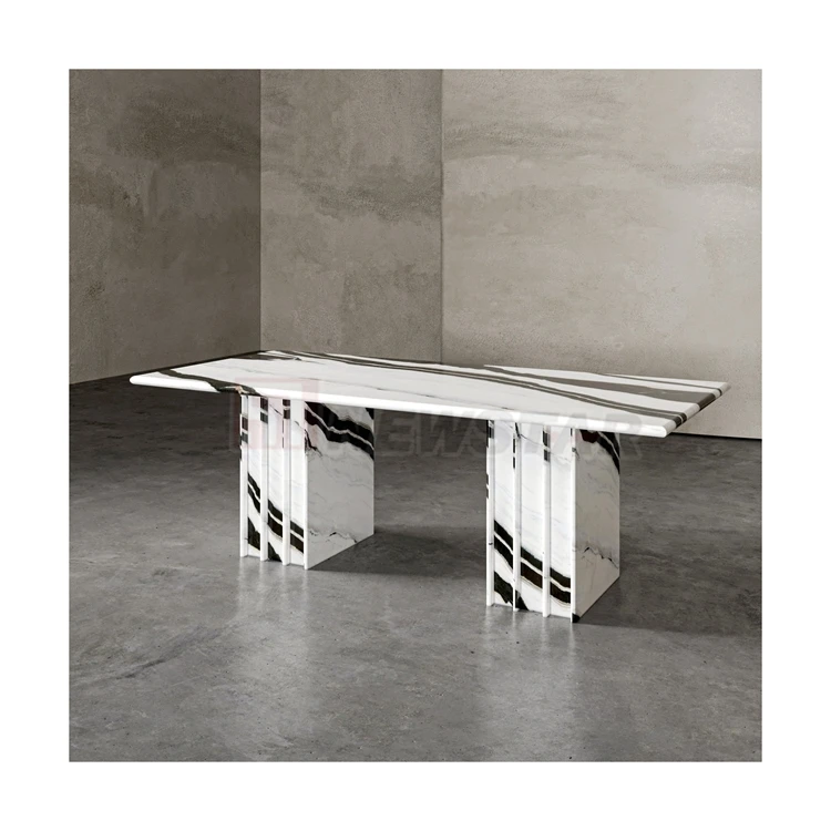 Newstar Azul Macaubas Nordic Modern Natural Marble Luxury Square Table for Living Room Dining Table