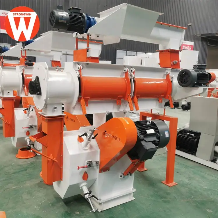 Hot Selling 2 Ton Fully Automatic Pig Chicken Poultry Feed Pellet Mill New Condition with Engine Motor for Manufacturing Plant