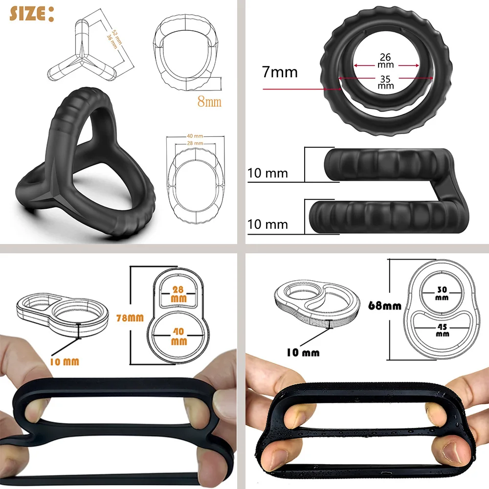 double penis ring liquid silicone lock fine couple resonance delay ring resistance ring Sex toys adult product