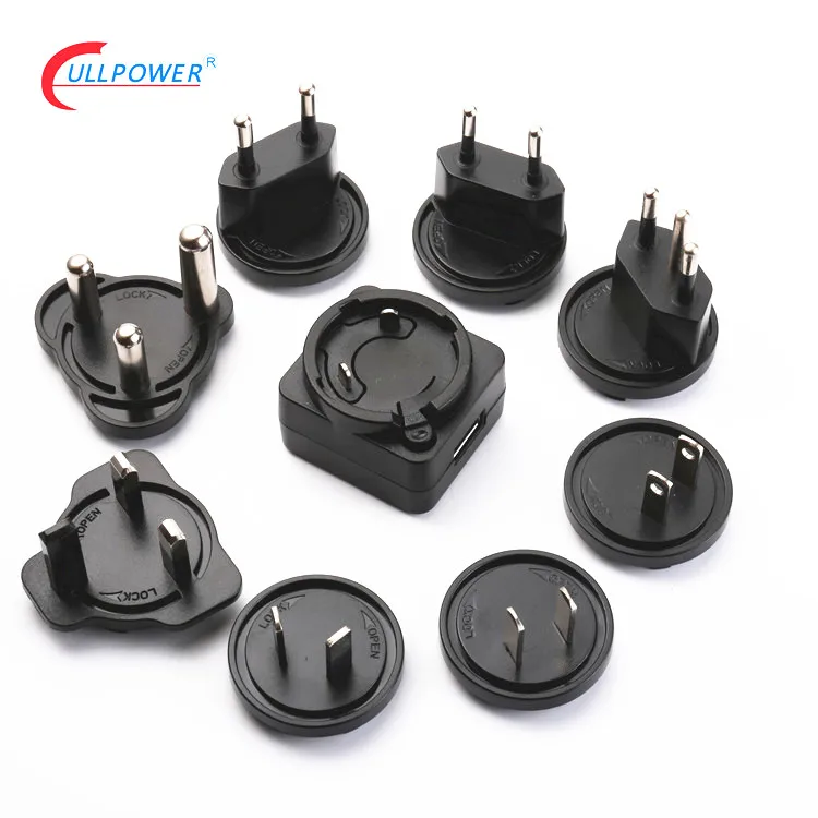 UL CE GS RCM PSE KC certificates 12V 0.5A ac wall power adapter with interchangeable plugs