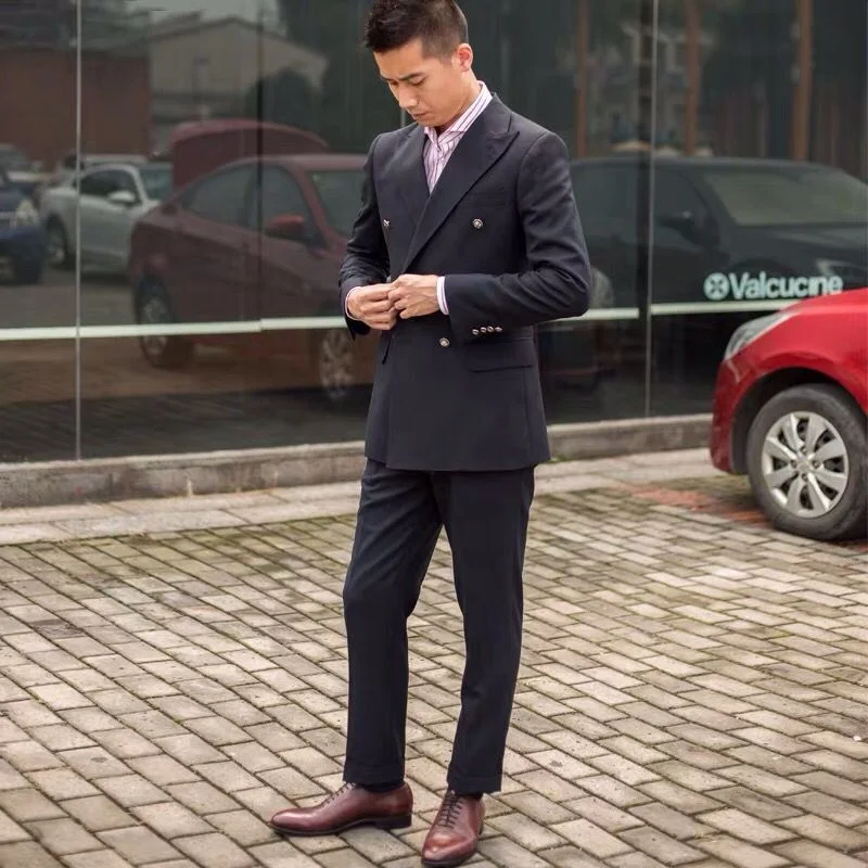 MTM сделанный для того чтобы измерить Подгонянный сделанный вручную изготовленный на заказ дышащий красивый изготовленный на заказ смокинг Slim Fit мужской свадебный костюм