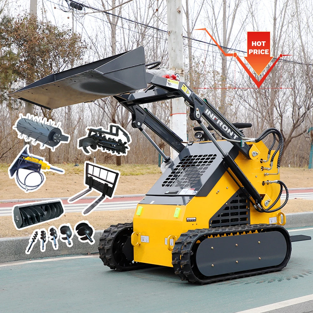 Mini Skid Steer wheel Loader diesel loaders Attachments Epa Engine Manufacturer Fast Delivery