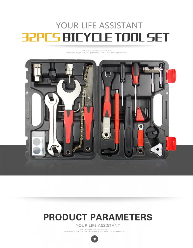 Профессиональные инструменты для ремонта велосипедов многофункциональный маховик центральная ось Разборка и сборка дорожный велосипед ящик инструментов