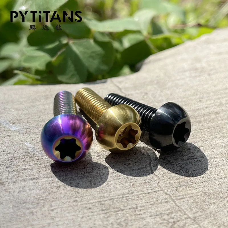 Gr5 Titanium Alloy screws factory Bicycle torx pan head Screw bolts m6 m5 by PYTITANS