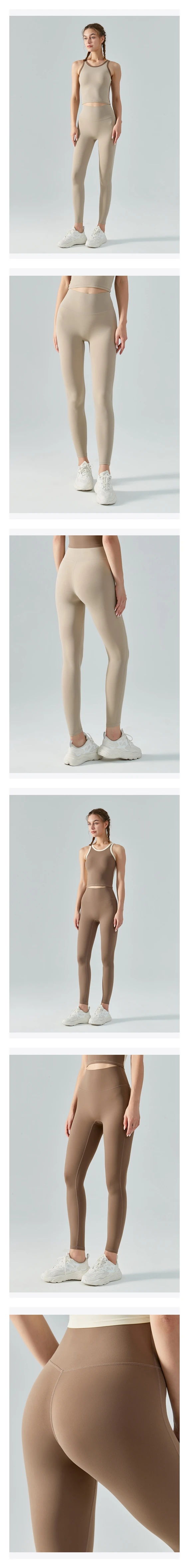 New nude high-waisted abdominal lulu yoga pants peach butt lift lulu yoga leggings running fitness skinny lulu sports pants