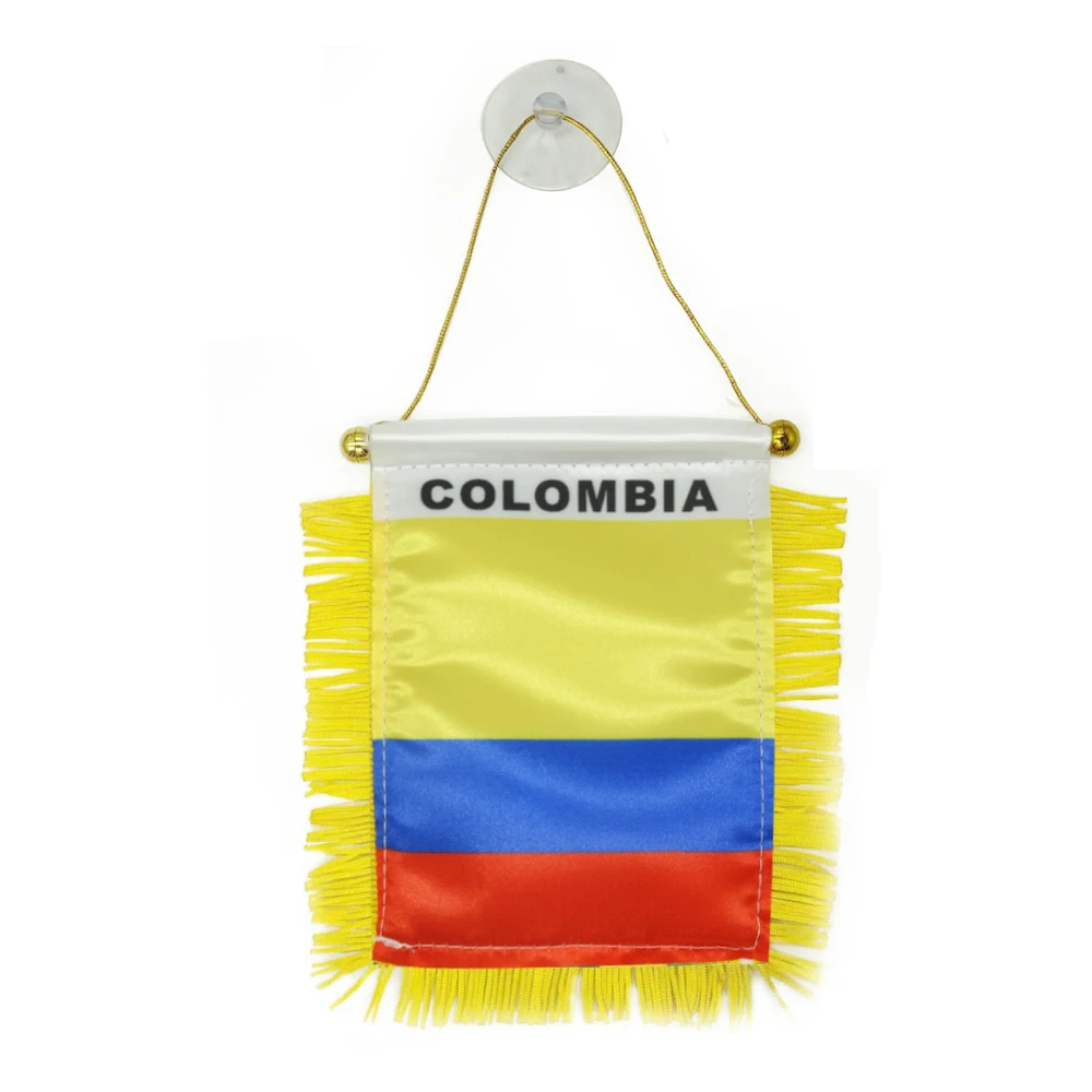 Custom Logo Hanging Columbia Pennant Flag for Car Rearview Mirror and Home Decoration