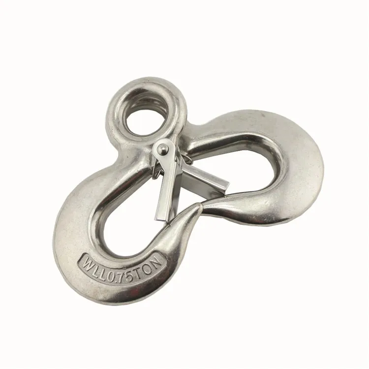 Heavy duty Clevis Slip Hook with Safety Stainless Steel crane hook