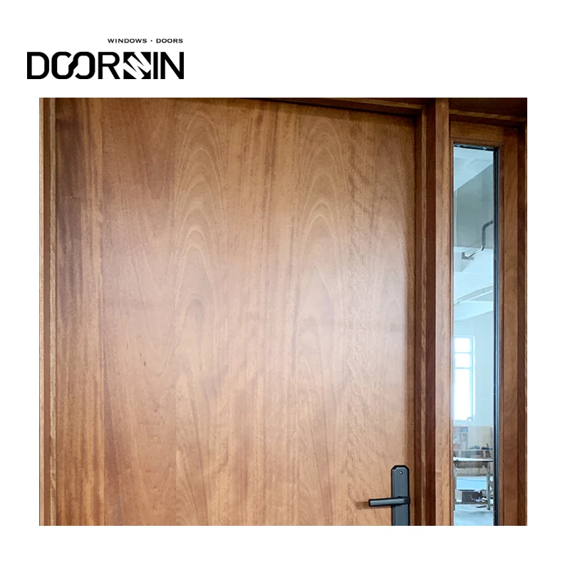 American Style Contemporary Solid Wood Entry Wooden Doors Main Entrance Door