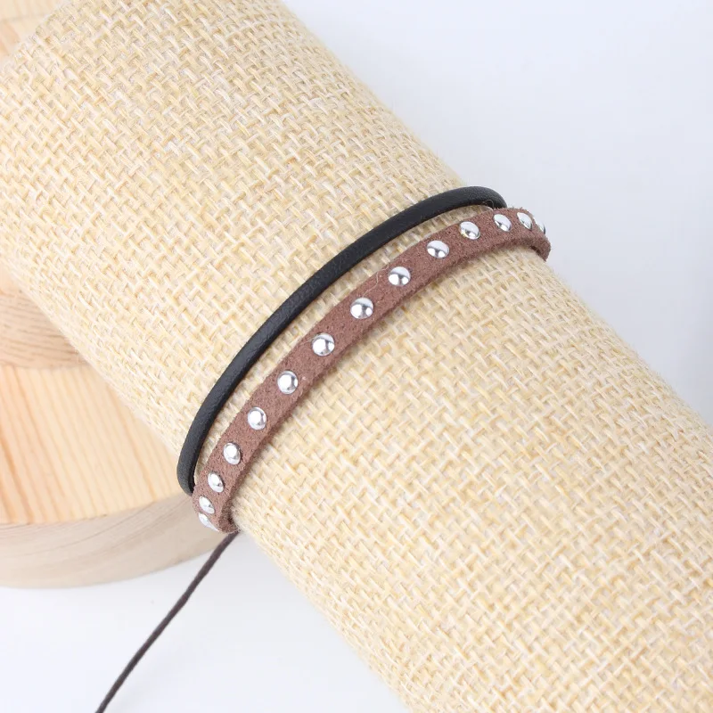 Ethnic Style Personalized Fringe Pure Hand-woven Bracelet Multi-layer PU Bracelet Couple Bracelet Wholesale