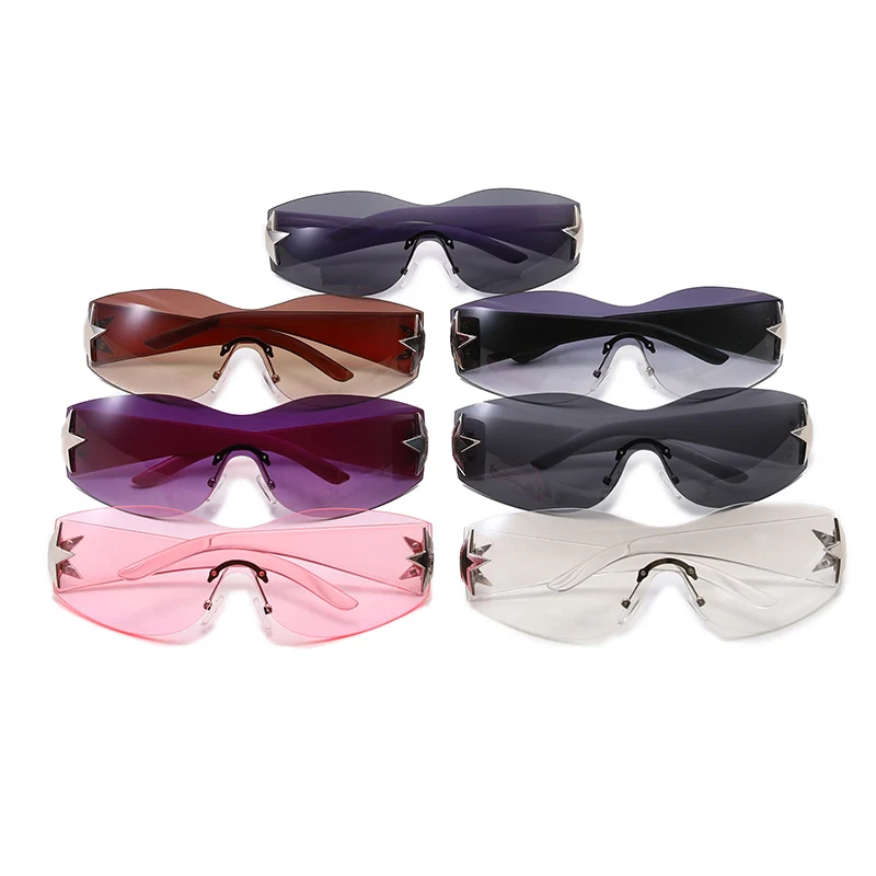 HW 3531 One-Piece Sunglasses New Fashion Y2k Sun Glasses for Women Vintage Star UV400 Shades Ready Stock Sunglasses 2023