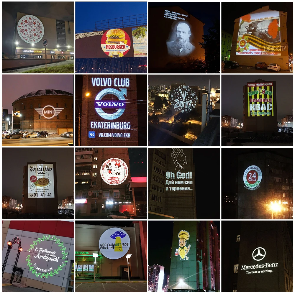 
100w Waterproof Outdoor Ip67 Hd Rotating Advertising Led Gobo Logo projector The Logo Light 