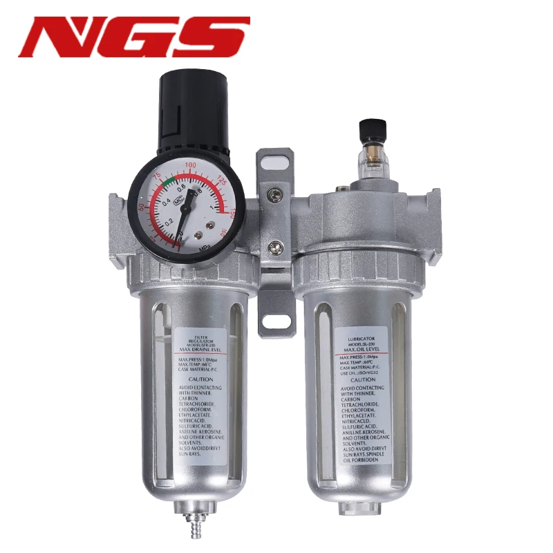 SFR200/300/400 SFC200/300/400 SFL200/300/400 Combination Lubricator Air Filter Gas Source Treatment Oil Water Separator