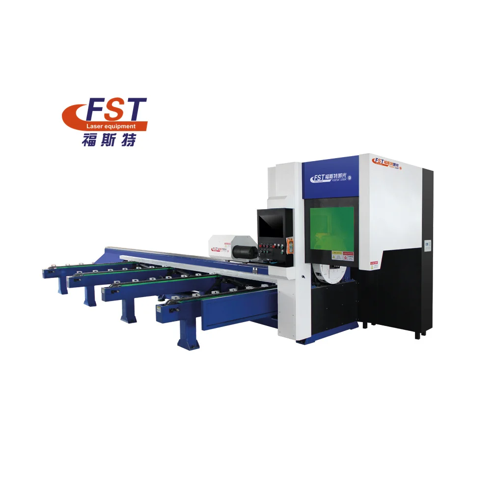 Foster 1500W 2000W 4000W Fiber Laser Tube Cutting Machine for Stainless Steel Laser Cut Metal Metal Square Rectangle Round Pipe