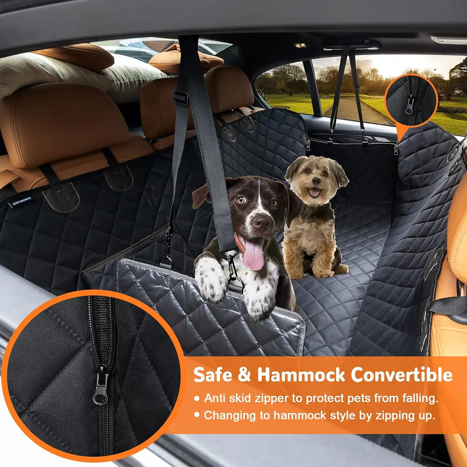 Hammock Heavy Duty Scratch Proof Nonslip Durable Soft Back Cars Trucks SUVs Dog Extender Car Seat Cover