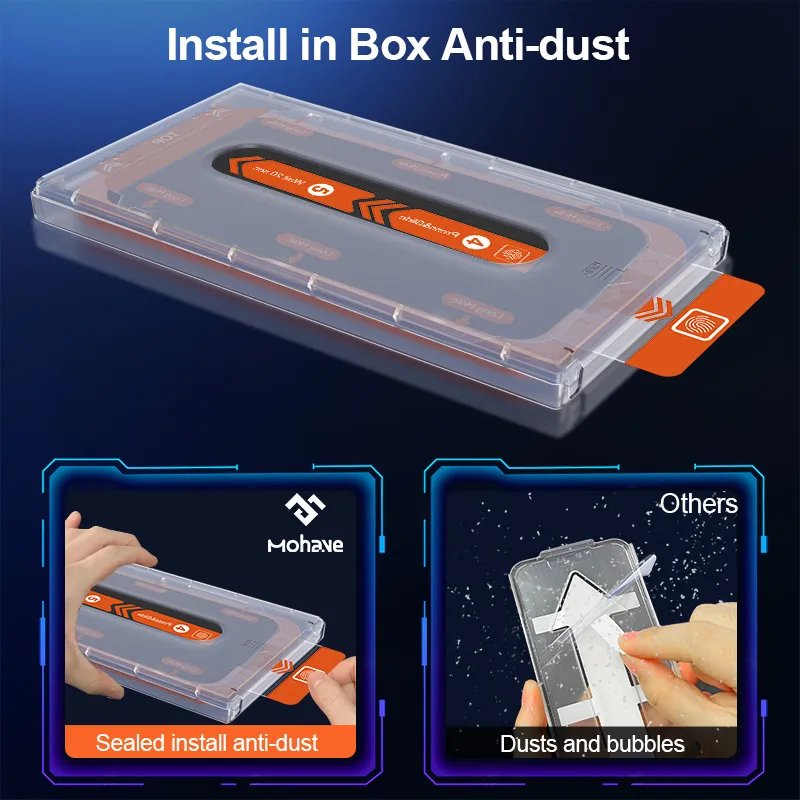 Magic box 9H Full glue 2.5D Tempered Glass Film Mobile Phone Screen Protector For iPhone 13 mini 13 12 11 with Magic box