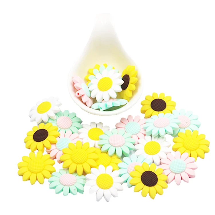 Силиконовые бусины для прорезывания зубов в форме цветка