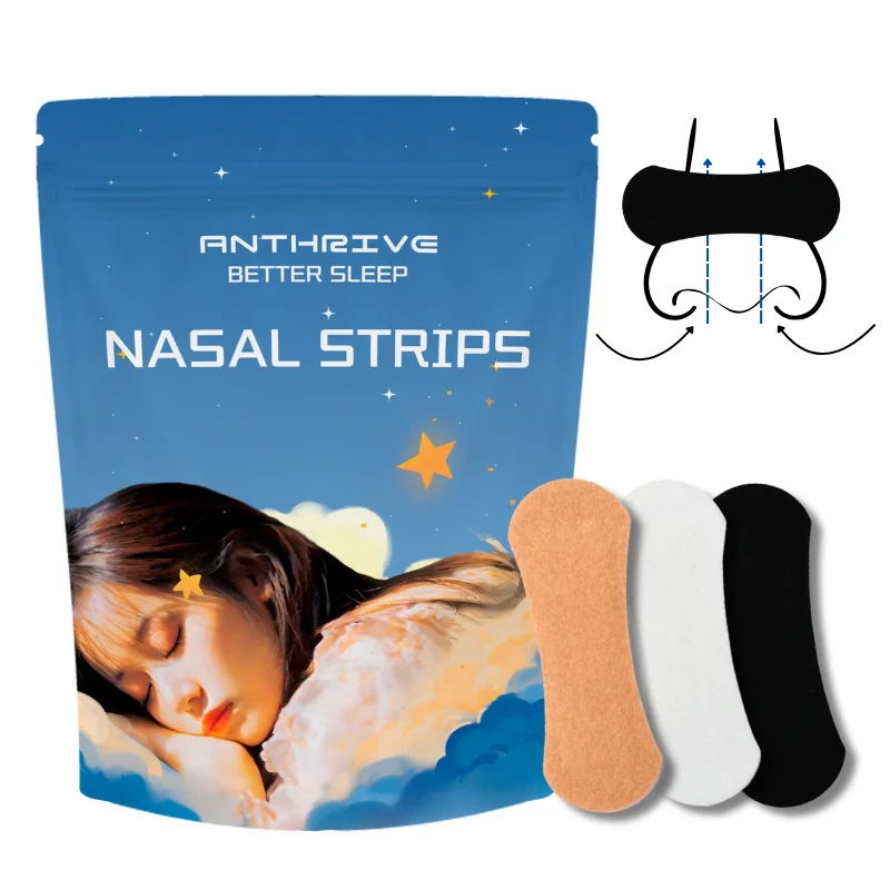 Anthrive CE ISO Nose Breathing Strips Better Sleep Strips Nose Tape Extra Strength Nasal Strips For Anti Snoring Men Women
