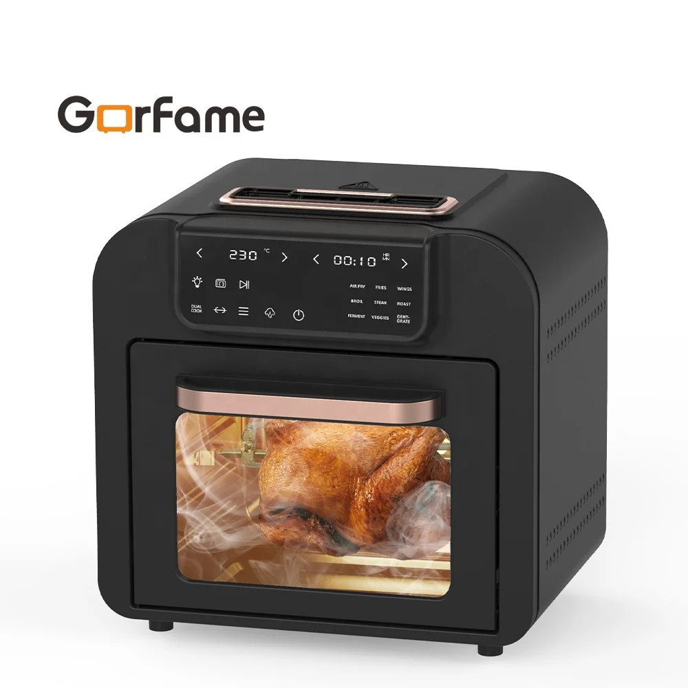 2024 OEM Factory Price Digital Smart Touch Screen With 10 Preset And Steam Function Menu  Air Fryer Toa...