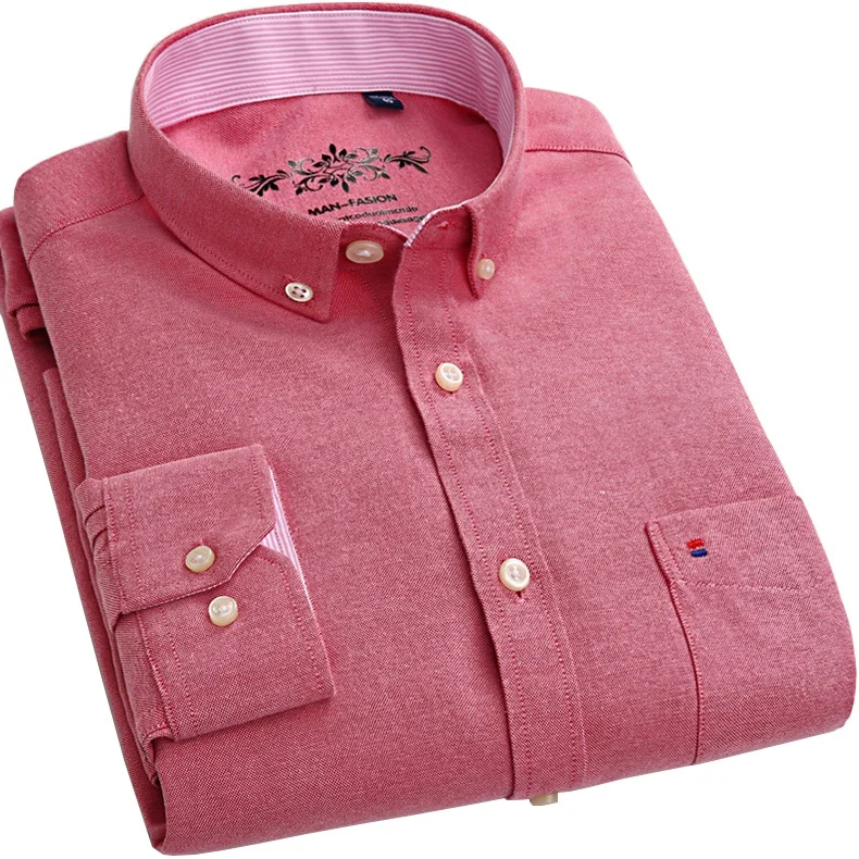 Wholesale latest designs 100%cotton white oxford long sleeve shirt for men