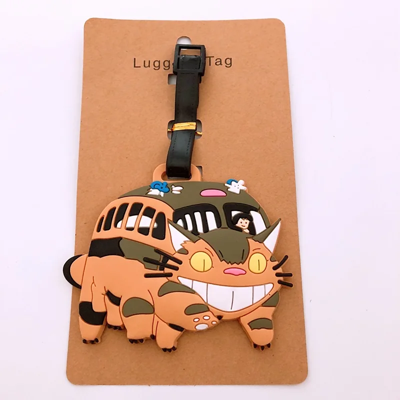 Rubber Totoro Luggage Tag Home Decoration Japanese Anime Cat Bus Novelty Gift