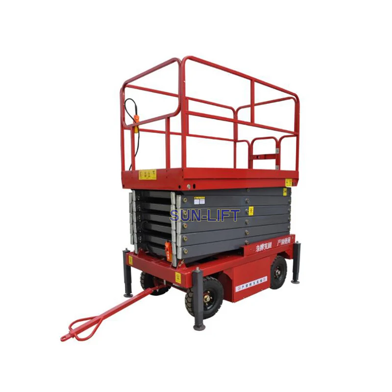 Chinese Factory electric mobile portable scissor lift table price scissor small indoor lift equipment with CE ISO
