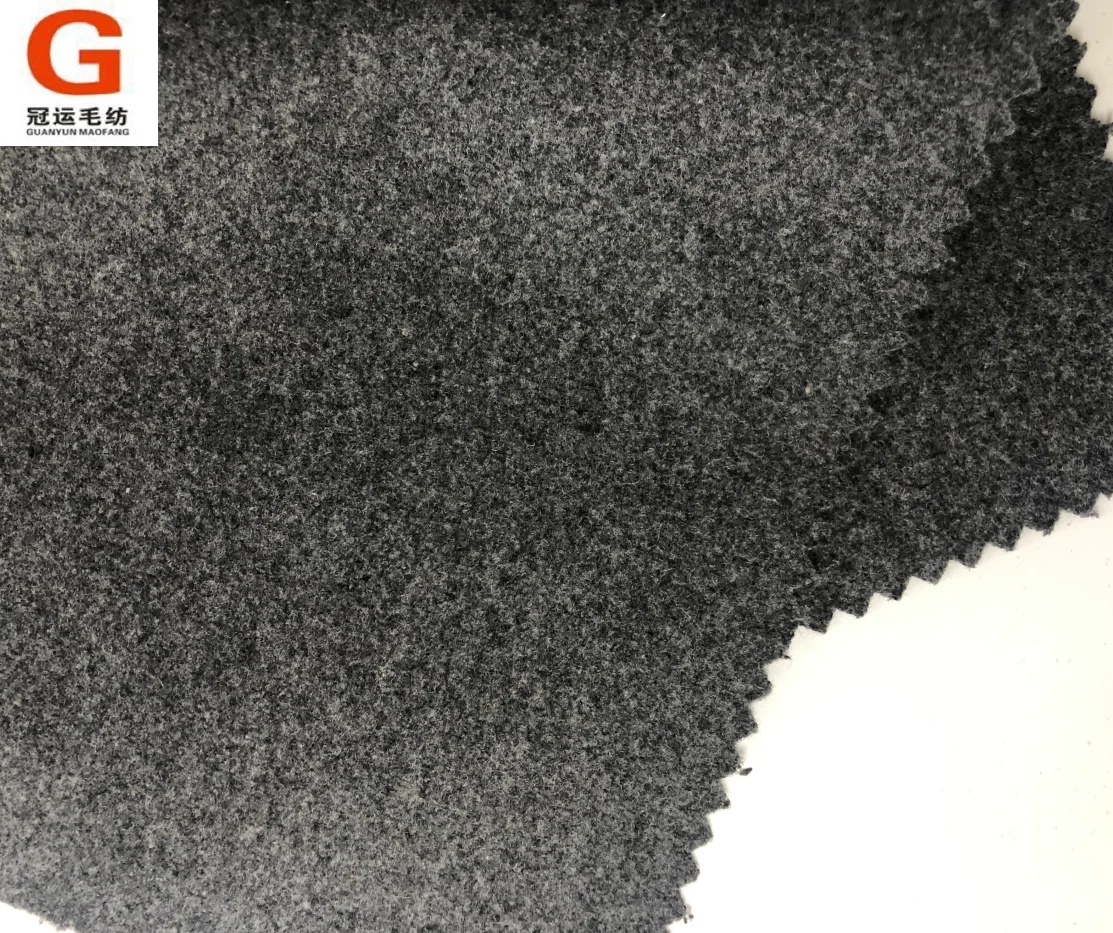 Instock commercial price wool blend melton wool fabric for outwear coat jacket