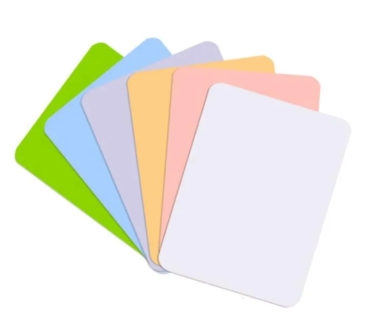 8*12 inch Eco friendly double sided colored white board dry erase student small memo lap colored white board in stock