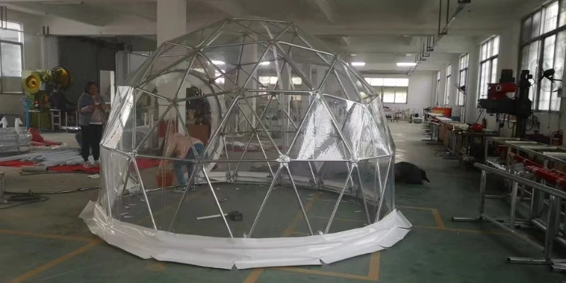 Trade Show Tent igloo geodesic dome steel structure camping tent hotel luxury dome house glamping round dome tent