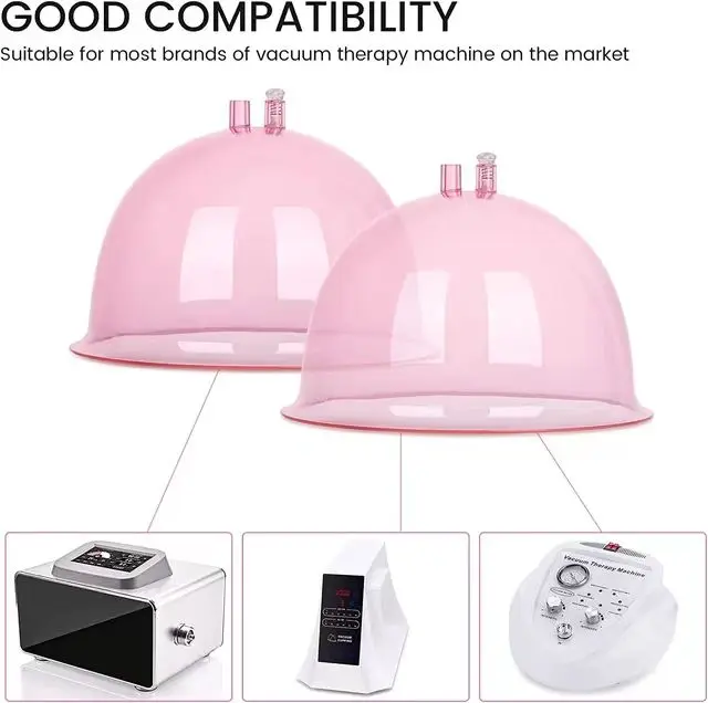 Buttocks Vacuum Cups 210 mm Breast Enlargement Vacuum Therapy Cupping One Pair Butt Suction Lifting Cups With Y-Hose