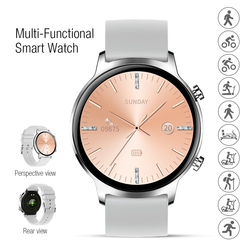 Waterproof Smart Watch for Android iOS Phone Fitness Smartwatch with Heart Rate Step Sleep Tracker for Men Women Touch Screen