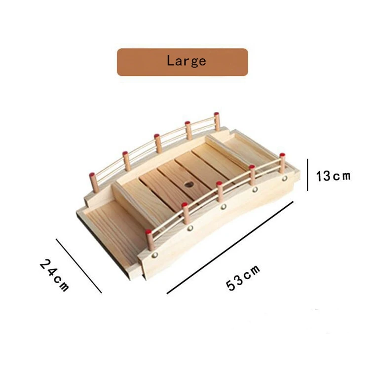 Wholesale Factory Direct Sell Handmade Bamboo Crafts Bamboo Wooden Sushi Bridge Wood Sushi Tools for Reataurants Hotelsushitoool