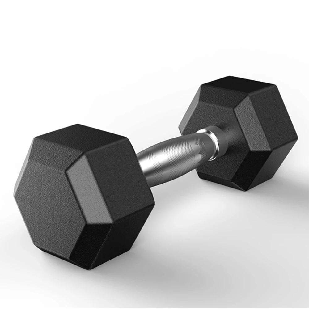 Manufacturer Rubber Hexagonal Dumbbell Pounds 10kg Set Metal Handles Pair Hex Dumbbells