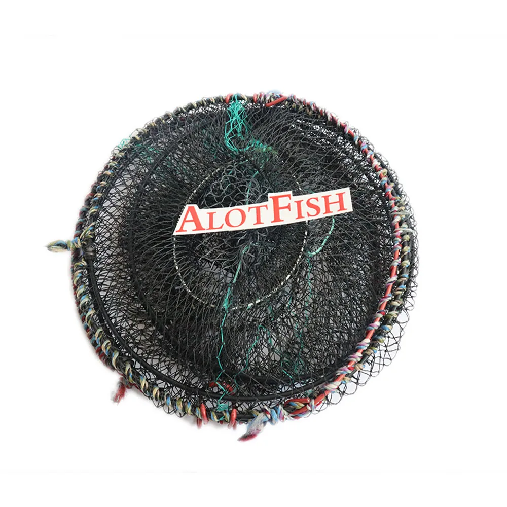 PE fishing trap plastic coated wire lobster trap fish traps foldable big spring cage sale