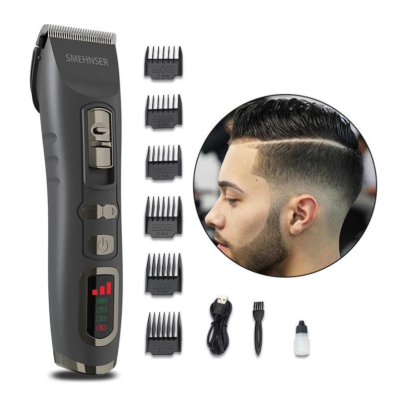 SMEHNSER Home use men usb hair trimmer set lcd professional hair trimmer electric professional hair clippers