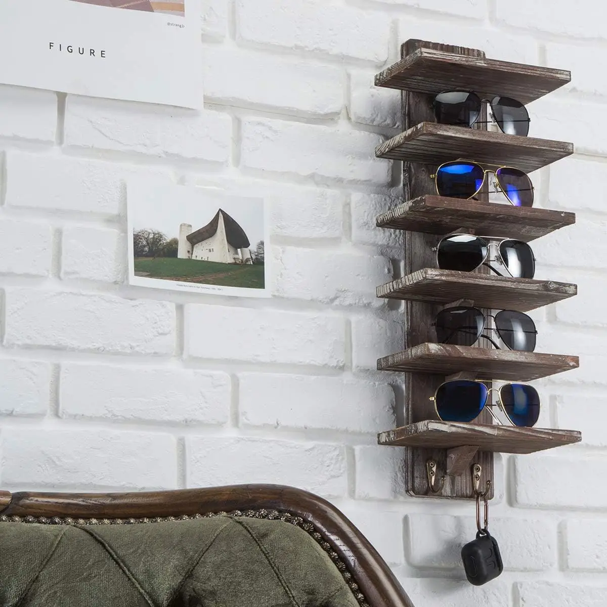 Sunglasses Organizer 6 Layer Rack With 2 Hooks Glasses Storage Case Display Case Jewelry Watch