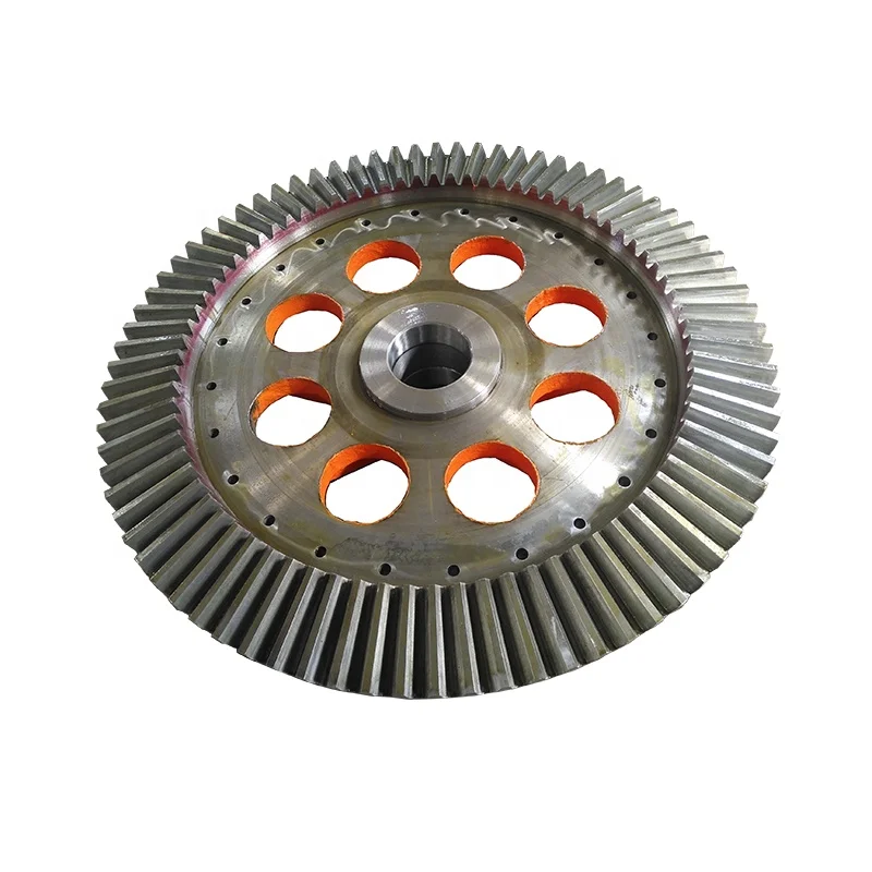 cnc lathe machining forged steel coal mill double helical gear custom pinion spur bevel gear