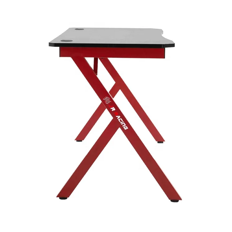 Internet Cafe Black Steel Frame Gaming Desk PC Office Computer Table