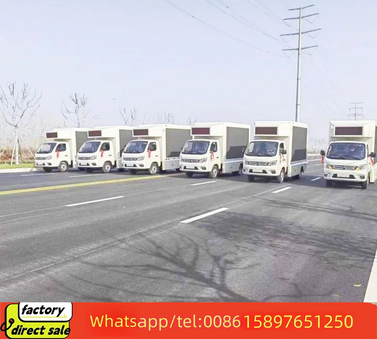 Isuzu HOWO Foton 4*2 P3 screens led mobile truck advertising for sale full color truck van vehicle