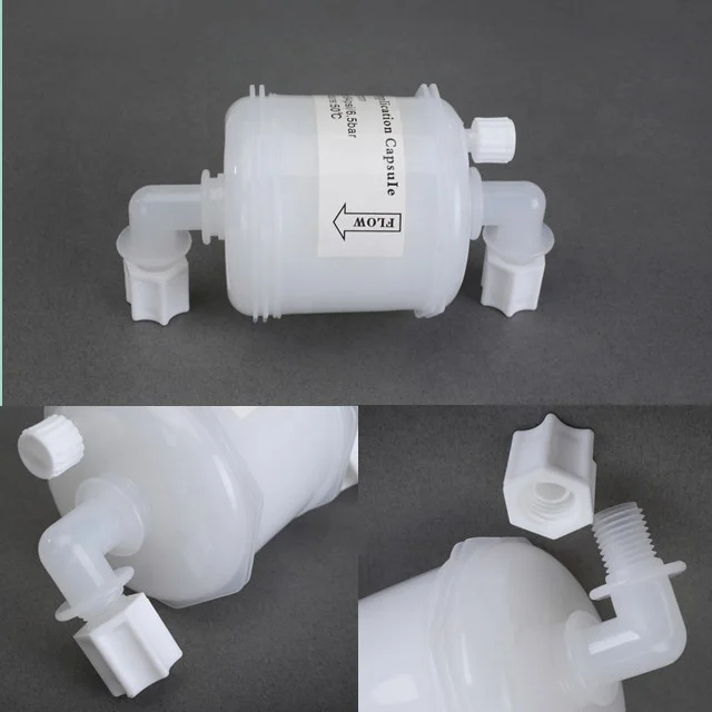 High quality 2.5' 0.65 um PP filter media capsule filter designed with built-in bleed valves for simple air and liquid
