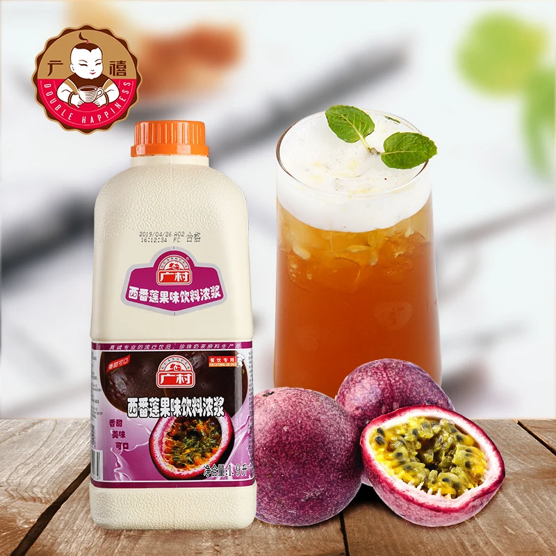 1.9L Guangcun Passion Fruit Flavor Fruit Juice Concentrate for Bubble Tea