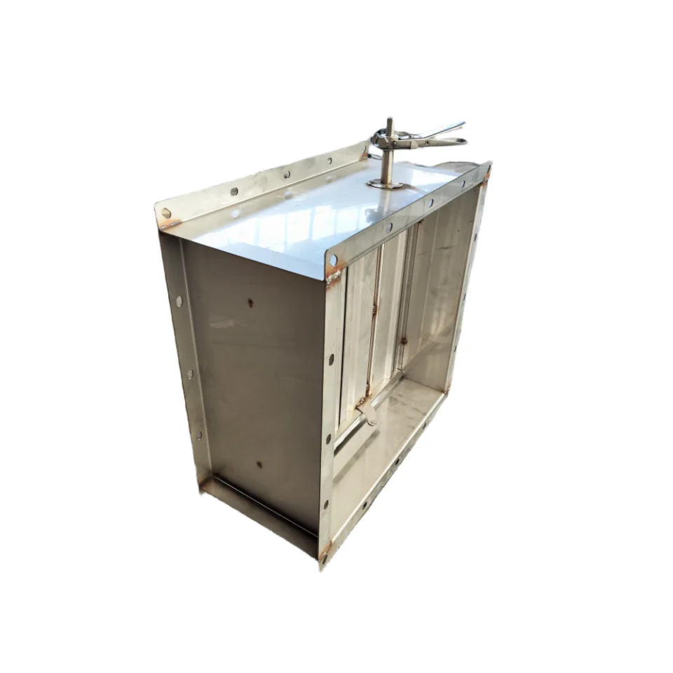 Used for lithium battery production rectangle square stainless steel material 70 280 centigrade electric fire smoke damper