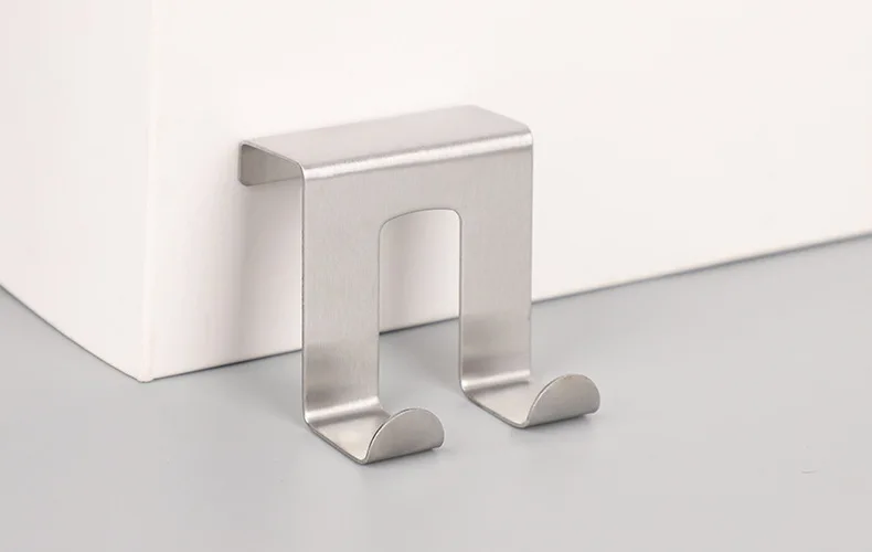 Stainless Steel Hanger Hooks Over The Door Metal Twin Hooks Organizer For Hanging Coats Hats Robes And Towel Chrome Plated