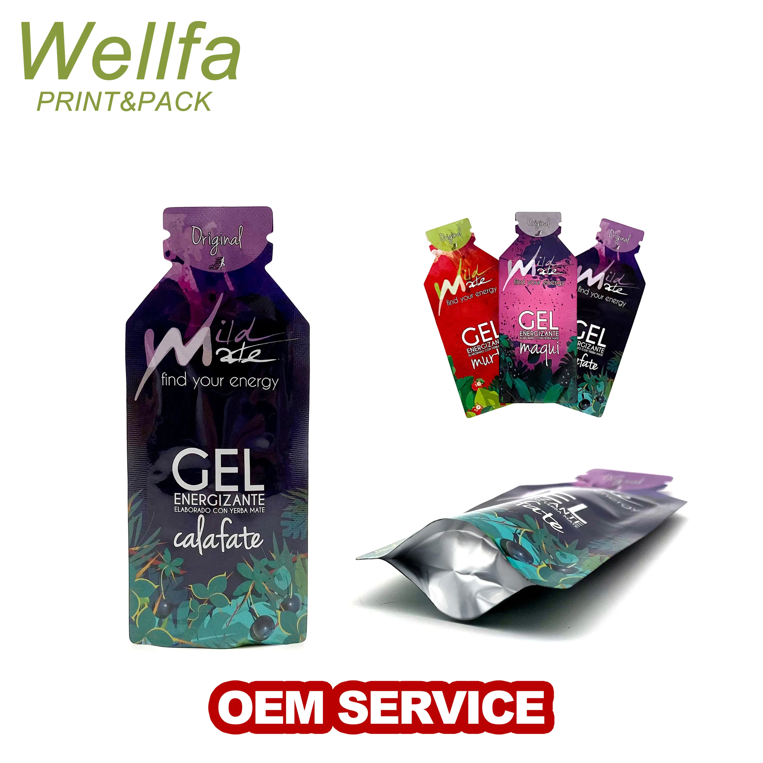 Manufacturer Leak Proof Special Shape Honey Private Label 10ml 15ml 60ml For Liquid Energy Gels Sachet Packaging Pouch Bag